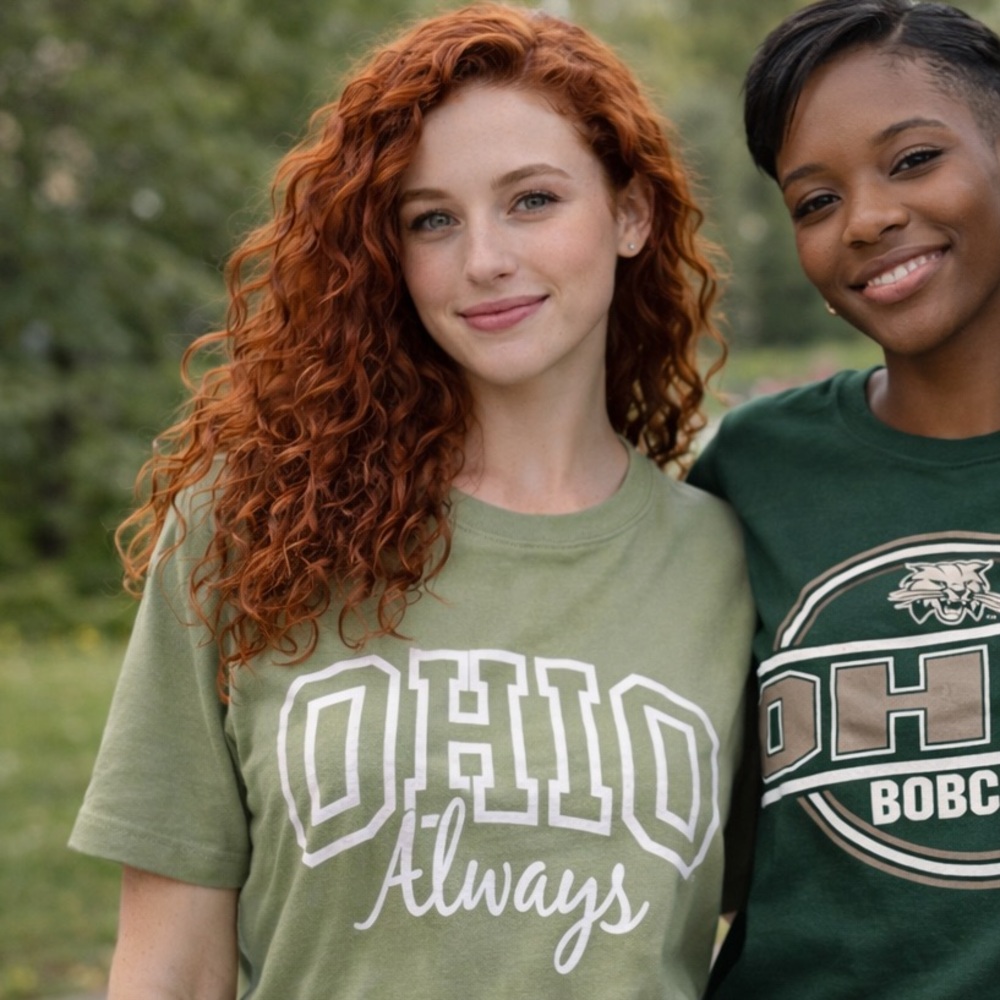 Ohio University Tees Multiple Styles Casual College Graphic Shirts